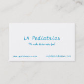 Pädiatrie W/B Visitenkarte (Rückseite)