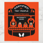 Pädiatrische Ärztin danke Ihnen ein Geschenk Weinetikett (Einzelnes Label)