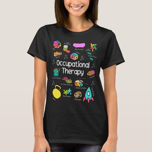 Pädiatrische Berufstherapie Vivid Design T-Shirt (Vorderseite)