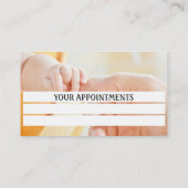 Pädiatrische Ernennung Visitenkarte Blue Terminkarte (Rückseite)