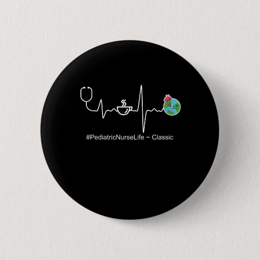 Pädiatrische Krankenpflege Beruf Geschenk Button (Vorderseite)
