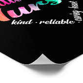 Pädiatrische Krankenpflege Herz Word Cloud Wasserf Poster (Ecke)