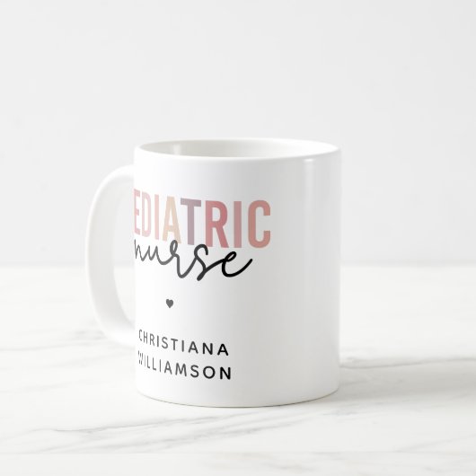 Pädiatrische Krankenpflege PEDS Kinderkrankenpfleg Kaffeetasse (Vorderseite Links)