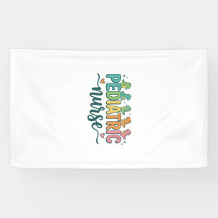 Pädiatrische Krankenschwester Dinosaurier Vintage Banner