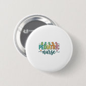 Pädiatrische Krankenschwester Dinosaurier Vintage  Button (Vorne & Hinten)