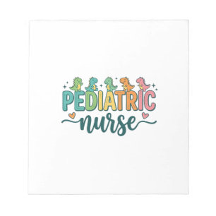 Pädiatrische Krankenschwester Dinosaurier Vintage  Notizblock