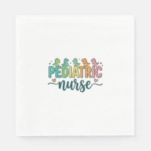 Pädiatrische Krankenschwester Dinosaurier Vintage Serviette