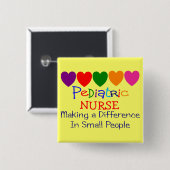 Pädiatrische Krankenschwester-Geschenke Button (Vorne & Hinten)