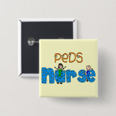 Pädiatrische Krankenschwester-Geschenke Button (Vorne & Hinten)