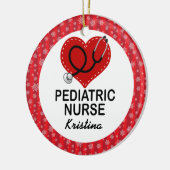 Pädiatrische Krankenschwester-kundenspezifische Keramik Ornament (Links)