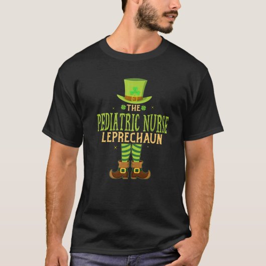 Pädiatrische Krankenschwester Leprechaun Matching  T-Shirt (Vorderseite)