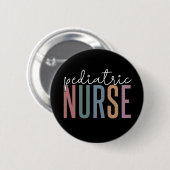 Pädiatrische Krankenschwester | Retro Peds Kranken Button (Vorne & Hinten)