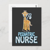 Pädiatrische Krankenschwester RN Pädiatrie Giraffe Postkarte (Vorne/Hinten)