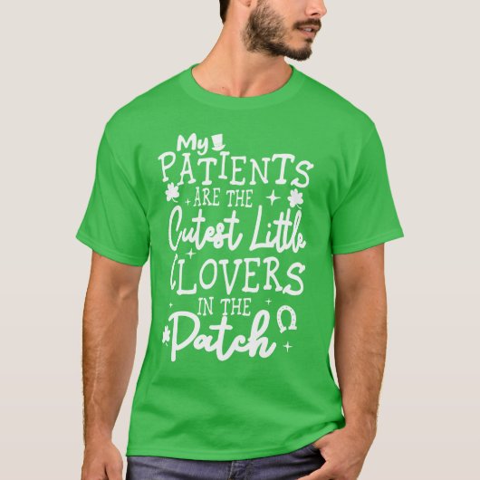 Pädiatrische Krankenschwester St Patrick's Day Iri T-Shirt (Vorderseite)