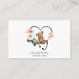 Pädiatrische Krankenschwester Teddy Bear Stethosko Visitenkarte