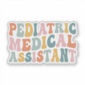 Pädiatrische medizinische Assistenzärztin Aufkleber (Vorderseite)