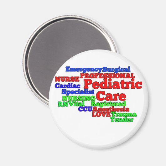 PÄDIATRISCHE PFLANZENKRANKENWÖRTER MAGNET (Vorderseite/Rückseite)