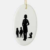 Pädiatrische Silhouette mit Kinderzauber Keramik Ornament (Rechts)