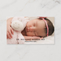 Pädiatrische Sleeping Baby Foto Business Card