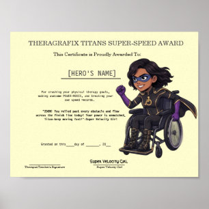 Pädiatrische Therapie-Superhelden-Rennmeile Poster