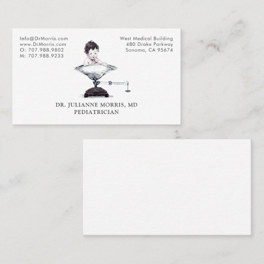 Pädiatrische Visitenkarte (Vorne/Hinten)