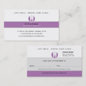 Pädiatrische Zahnärztin | Dentalpraktiker Visitenkarte (Vorne/Hinten)