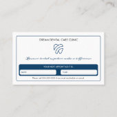 Pädiatrische Zahnärztin | Elegante Einstellungskar Terminkarte (Rückseite)