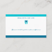 Pädiatrische Zahnärztin | Zahnarztpraxis Visitenkarte (Rückseite)