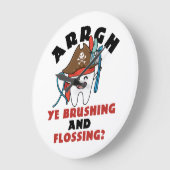 Pädiatrische Zahnpiraterie Thema Gesichtsrötung Große Wanduhr (Winkel)