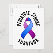 Pädiatrischer Schlaganfall Überlebender Postkarte (Vorne/Hinten)