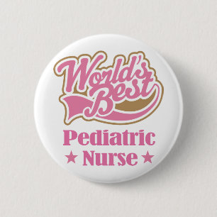Pädiatrisches Krankenschwester-Geschenk (Welten am Button