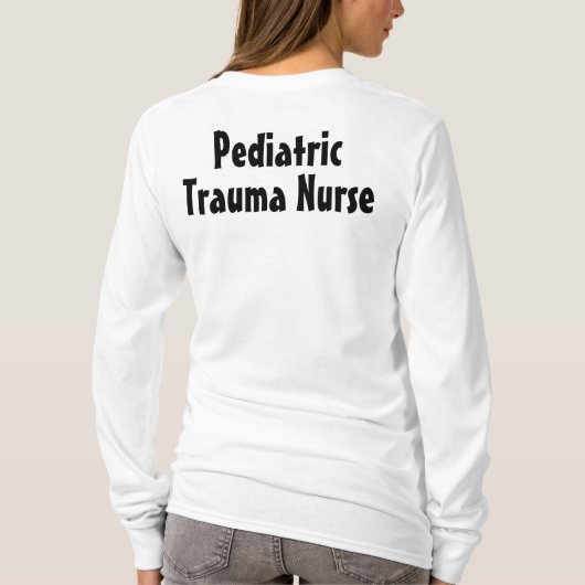 Pädiatrisches Trauma-Krankenschwester-Einhorn T-Shirt (Rückseite)