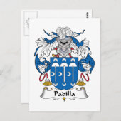 Padilla Familienwappen Postkarte (Vorne/Hinten)
