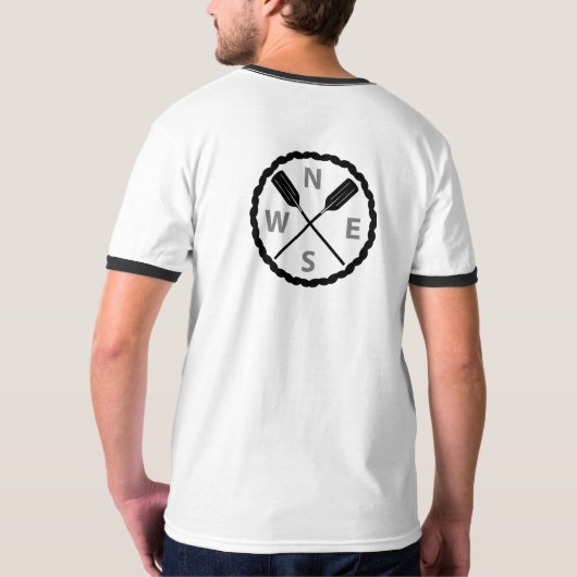 Padle On Explorer Design - Men's Basic Ringer T-S T-Shirt (Schwarz voll)