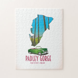 Padley Gorge Höhendistrikt England Karte Puzzle