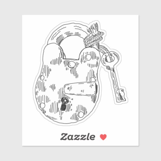 Padlock Aufkleber (Blatt)