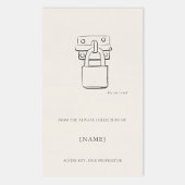 Padlock Ex Libris Bookplate -Library Label  Rechteckiger Aufkleber