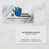 Padlock für digitale Sicherheit | Zuhause Logo Visitenkarte (Vorne/Hinten)