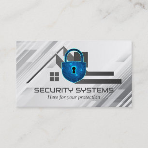 Padlock für digitale Sicherheit   Zuhause Logo Visitenkarte