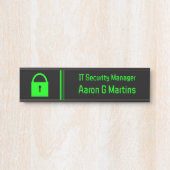 Padlock IT Security Tech Theme: Option für benutze Türschild (Vorderseite )