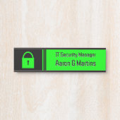 Padlock IT Security Tech Theme: Option für benutze Türschild (Vorderseite )