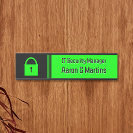 Padlock IT Security Tech Theme: Option für benutze Türschild