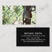 Padlock Lock Chain Link Fence NYC Urban Foto Visitenkarte (Vorne/Hinten)