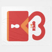 PADLOCK OPEN CLOSED HEART BY MASANSER PIXELAT FLEECEDECKE (Vorderseite (Horizontal))