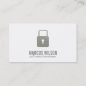 Padlock | Sicherheit Visitenkarte (Rückseite)