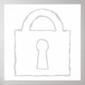 Padlock. Top Secret oder Security Icon. Poster (Vorne)