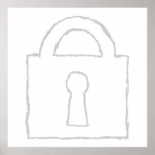 Padlock. Top Secret oder Security Icon. Poster (Vorne)