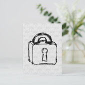 Padlock. Top Secret oder Security Icon. Postkarte (Stehend Vorderseite)