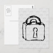Padlock. Top Secret oder Security Icon. Postkarte (Vorne/Hinten)