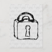 Padlock. Top Secret oder Security Icon. Postkarte (Vorderseite)